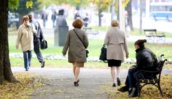 snimio Davor KIBEL,Osijek, 12.11.2012. Korzo, slobodnjak, toplo vrijeme, ljudi s leđa