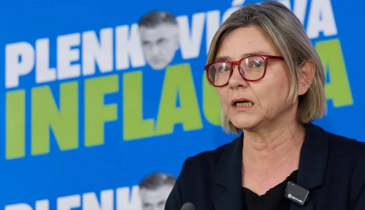 Zagreb, 23.04.2026. - Klub zastupnika Možemo! održao je konferenciju za medije na kojoj je zastupnica Sandra Benčić govorila o problemu inflacije u Hrvatskoj.Na fotografiji Sandra Benčić.foto HINA/ Edvard &Scaron;U&Scaron;AK