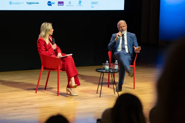 Osijek, 23. 4. 2026., Foodcooltour konferencija o hraniDamira Gregoret; Nikolaus Kriz; Foodcooltour; HAPIH; hrana; konferencija; paneli; govornici; panelisti; posjetitelji; sudionici