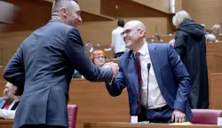 14.03.2025., Zagreb - Na prvom glasovanju nakon uhicenja pa pustanja zastupnika Domovinskog pokreta Josipa Dabre potvrdjeno je da vladajuca vecina ima potreban broj ruku za funkcioniranje. Photo: Patrik Macek/PIXSELL