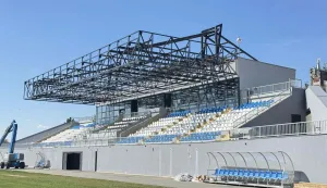 Gradski stadion Beli Manastir, postavljanje krova 23.04.2026.