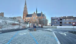 Osijek, 30. 12. 2025., Pejačevićeva ulica, Parkiralište kod Zeke, Zeko, parkiralište, parking, završetak radova, obilazak, novouređeno parkirališteSNIMIO BRUNO JOBST