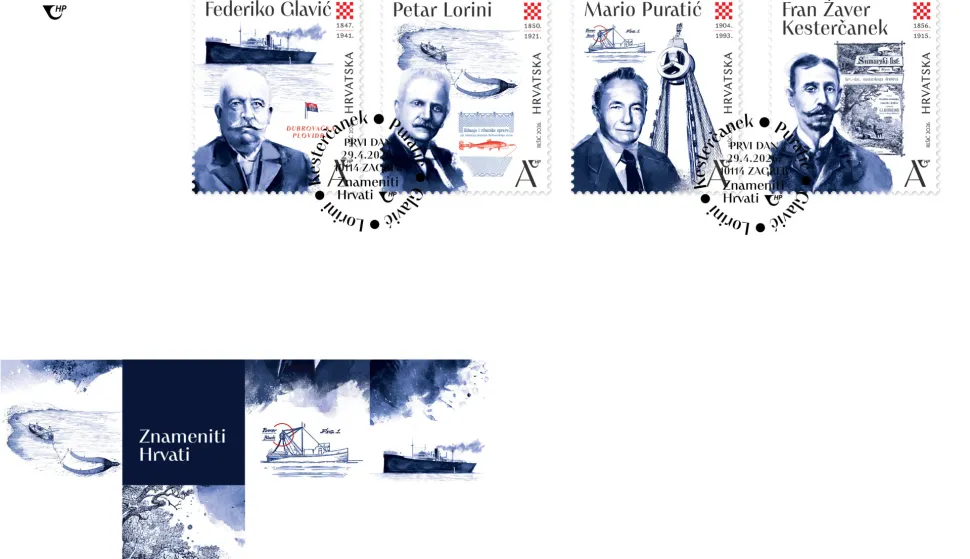 Hrvatska po&scaron;ta: Nove prigodne marke iz serije "Znameniti Hrvati" dostupne od 29. travnja