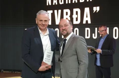 Osijek, 29. 04. 2026., KC, Koncertna dvorana Franjo Krežma, Sporta&scaron; godine 2025., Sporta&scaron; godine, svečanost, Zdenko Kordi; Mario Mihaljević; nagrada TvrđaSNIMIO BRUNO JOBST