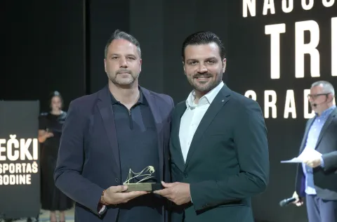 Osijek, 29. 04. 2026., KC, Koncertna dvorana Franjo Krežma, Sporta&scaron; godine 2025., Sporta&scaron; godine, svečanost, Matej Matković; Dragan VulinSNIMIO BRUNO JOBST