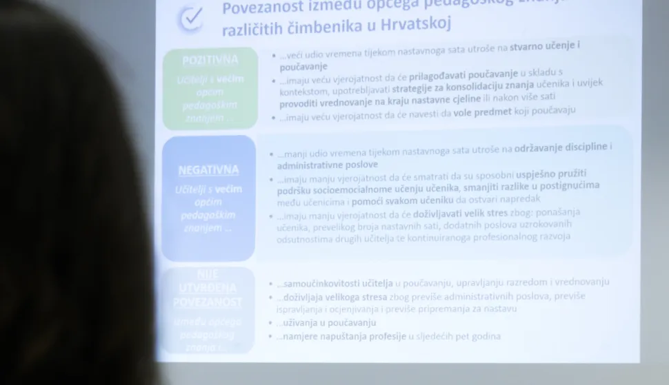 Zagreb, 30.04.2026. - Predstavljeni rezultati OECD-ova&nbsp;Istraživanja općega pedago&scaron;kog znanja učitelja u prostoru Nacionalnoga centra za vanjsko vrednovanje obrazovanja. Na fotografiji ravnatelj NCVVO-a Vinko Filipović. foto HINA/ Lana SLIVAR DOMINIĆ/ lsd