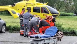 Tim Helikopterske hitne medicinske službe (HHMS) Osijek na terenu
