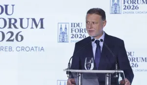 Zagreb, 30.04.2026 - Forum Međunarodne demokratske unije (IDU), međunarodnog saveza stranaka desnog centra. Na fotografiji Gordan Jandroković.foto HINA/ Admir BULJUBA&Scaron;IĆ/ abu