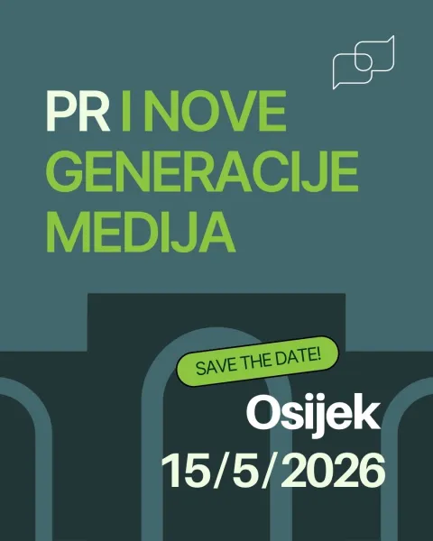 PRVA PR KONFERENCIJA U SLAVONIJIPR i nove generacije medijaPlakat