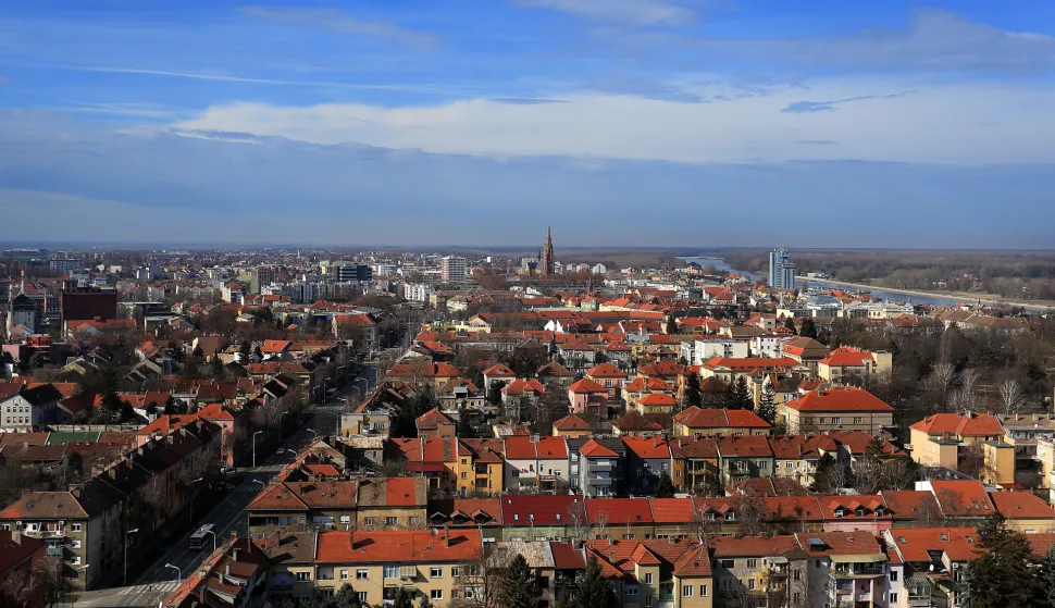 08.02.2016., Osijek - Pogled na grad Osijek iz zraka. "nPhoto: Davor Javorovic/PIXSELL