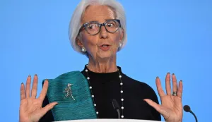 (FILES) European Central Bank (ECB) President Christine Lagarde arrives for a press conference on the Eurozone's monetary policy, at the central bank's headquarters in Frankfurt am Main, western Germany, on December 18, 2025. ECB President Christine Lagarde will hold a press conference on the Eurozone's monetary policy on April 30, 2026. (Photo by Kirill KUDRYAVTSEV/AFP)