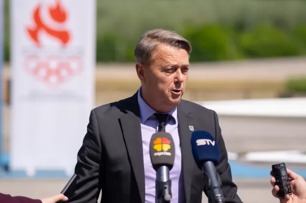 Osijek, 11. 5. 2026., Podjela sportske opreme, Iktus Goran Ivanović; sport; oprema; sportovi; Iktus; sportska oprema; županija; klubovi; sredstva; potpora; sportski klub