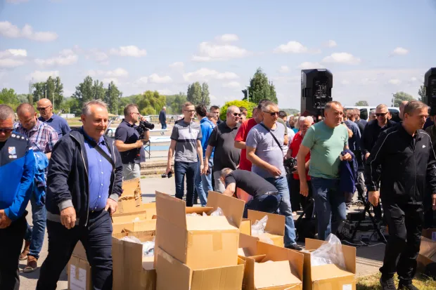 Osijek, 11. 5. 2026., Podjela sportske opreme, Iktus sport; oprema; sportovi; Iktus; sportska oprema; županija; klubovi; sredstva; potpora; sportski klub