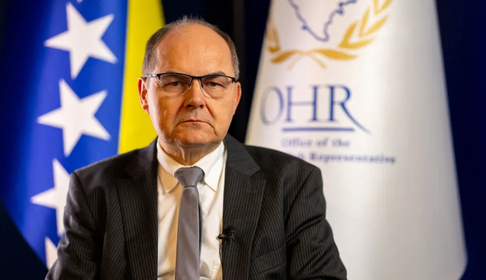 FILE PHOTO: Bosnia's international High Representative Christian Schmidt looks on during an interview with Reuters in Sarajevo, Bosnia and Herzegovina, October 10, 2023. REUTERS/Antonio Bronic/File Photo Photo: Antonio Bronic/REUTERS
