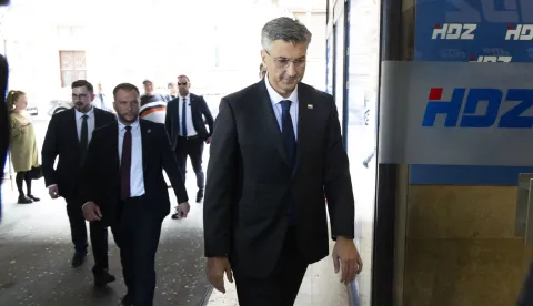 Zagreb, 11.05.2026 - Zajednička sjednica Predsjedni&scaron;tva i Nacionalnog odbora HDZ-a. Na fotografiji Andrej Plenković. foto HINA/ Daniel KASAP/ dk