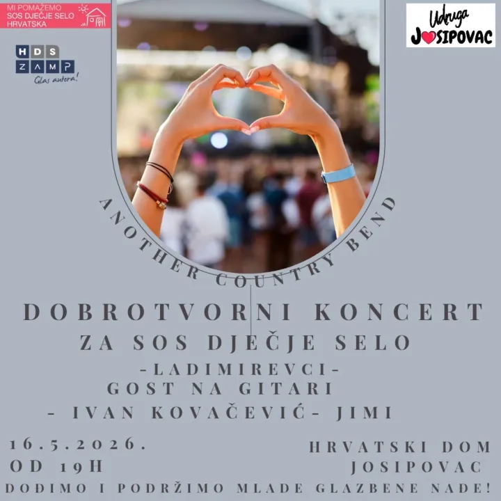 Koncert za SOS selo Ladimirevciplakat