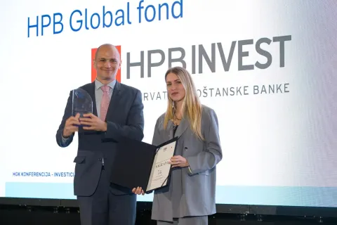 Dajana Barbić i Zvonimir Marić na dodjeli priznanja Top of the FundsHPB Invest