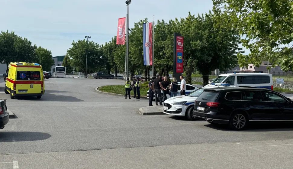 Krapina, 10.05.2026 - U ugostiteljskom objektu u Krapini u nedjelju ujutro do?lo je do pucnjave u kojoj je ubijen policajac (1974.), a ubojica je istim oru?jem pucao u sebe, te je Hitnom helikopterskom slu?bom prevezen u Klini?ku bolnicu Dubrava. Potvrdio je to Hini glasnogovornik Policijske uprave krapinsko-zagorske Zvonimir Lon?ar. Na slici o?evid.foto HINA/ Sini?a KALAJD?IJA/ ik