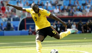epa06832891 Romelu Lukaku of Belgium scores the 2-0 lead during the FIFA World Cup 2018 group G preliminary round soccer match between Belgium and Tunisia in Moscow, Russia, 23 June 2018.(RESTRICTIONS APPLY: Editorial Use Only, not used in association with any commercial entity - Images must not be used in any form of alert service or push service of any kind including via mobile alert services, downloads to mobile devices or MMS messaging - Images must appear as still images and must not emulate match action video footage - No alteration is made to, and no text or image is superimposed over, any published image which: (a) intentionally obscures or removes a sponsor identification image; or (b) adds or overlays the commercial identification of any third party which is not officially associated with the FIFA World Cup) EPA/FELIPE TRUEBA  EDITORIAL USE ONLY