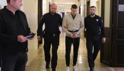 Osijek, 20. 03. 2026, Županijski sud u Osijeku. Početak novog suđenja Marku Smažilu za ubojstvo studentice Mihaele Berak. Marko Smažil.snimio GOJKO MITIĆ
