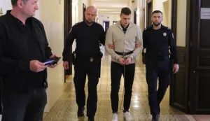 Osijek, 20. 03. 2026, Županijski sud u Osijeku. Početak novog suđenja Marku Smažilu za ubojstvo studentice Mihaele Berak. Marko Smažil.snimio GOJKO MITIĆ