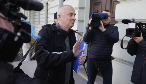 13.02.2026., Osijek - Gradonacelnika Nove Gradiske Vinka Grgica, policija je privela na Zupanijski sud kod istraznog sudca. Photo: Davor Javorovic/PIXSELL
