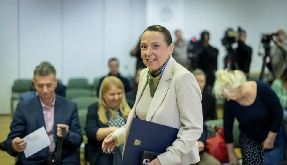 Zagreb, 7.4.2026 - Konferencija za medije na kojoj je predstavljen paket mjera za unaprjeđenje primarne zdravstvene za&scaron;tite. Na slici Irena Hrstić.Foto Hina/ Dario GRZELJ/ dag