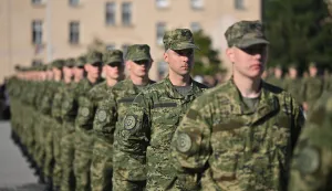 U vojarni "123. brigade Hrvatske vojske" u Požegi danas, 3. listopada 2025., svečano su prisegnuli ročnici 47. nara&scaron;taja ročnika na dragovoljnom vojnom osposobljavanju.
