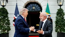Brazilian President Luiz Inacio Lula da Silva (R) meets with U.S. President Donald Trump (L) at the White House in Washington, DC on Thursday, May 7, 2026. Photo by Brazilian Government/UPI Photo via Newscom Photo: Brazilian Government/NEWSCOM