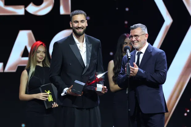 Zagreb, 25.05.2026. - Svečana večer i dodjela SuperSport HNL nagrada. Na fotografiji najbolji strijelac Dion Drena Beljo iz Dinama. foto HINA/ Damir SENČAR/ ml