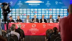 Zagreb, 25.05.2026. Konferencija za medije ususret Europskom prvenstvu u gimnastici.Na fotografiji.foto HINA/ Luka &Scaron;ANGULIN/ l&scaron;