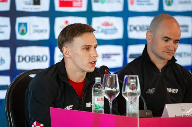Zagreb, 25.05.2026. Konferencija za medije ususret Europskom prvenstvu u gimnastici.Na fotografiji Aurel Benović.foto HINA/ Luka &Scaron;ANGULIN/ l&scaron;
