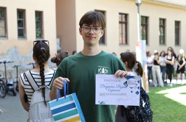 Osijek, 27. 05. 2026., III. gimnazija, dvori&scaron;te, domjenak za učenike, uspjeh na natjecanjima, znanje, sport, Benjamin Bojan VojkovićSNIMIO BRUNO JOBST