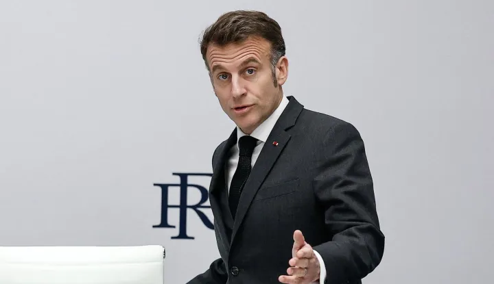 France's President Emmanuel Macron arrives for a national defence council meeting on Middle East war at the Elysee Palace in Paris on March 17, 2026. France is ready to help escort ships through the Strait of Hormuz but only once the situation has become "calmer", said President Emmanuel Macron on March 17, 2026 following US President Donald Trump's demand that allies help secure the waterway effectively shut by Iran in response to US-Israeli strikes. (Photo by Benoit Tessier/POOL/AFP)