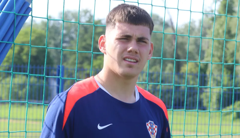Osijek, 19. 05. 2026, Opus Arena, Hrvatska nogometna reprezentacija, U-17, trening na Opus Areni. Jakov Dedić.snimio GOJKO MITIĆ