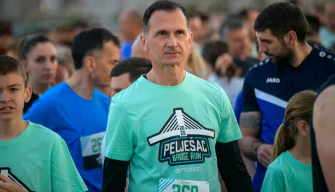 29.05.2025., Peljeski most - Odrzana je cetvrta po redu utrka Peljeskim mostom, duga pet i pol kilometra Photo: Pixsell/PIXSELL