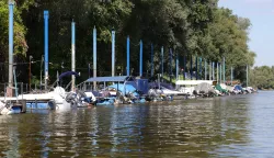 Osijek, 19. 07. 2025., rijeka Drava, Drava, vožnja čamcem, čamac, ljeto, priroda, NeptunSNIMIO BRUNO JOBST