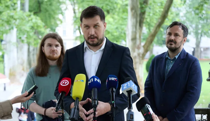 Zagreb, 03.06.2026. - Udruga Glas poduzetnika (UGP) i supotpisnici peticije "Ne novim nametima!" održali su u srijedu konferenciju za medije na kojoj su predstavili zahtjeve i očekivanja od Vlade.Na fotografiji Vedran Tomić.foto HINA/ Edvard &Scaron;U&Scaron;AK