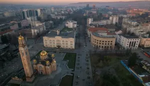 16.01.2022., siri centar grada, Banjaluka (BiH) &ndash; Fotografije Banjaluke iz zraka snimljene dronom. Photo: Dejan Rakita/PIXSELL