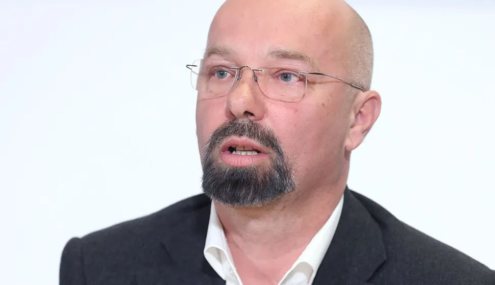 25.02.2019., Zagreb - Konferencija za medije HRT-a povodom bojkota SDP-a i nekih udruga prema HRT-u. Damir Novinic. rPhoto: Goran Stanzl/PIXSELL 