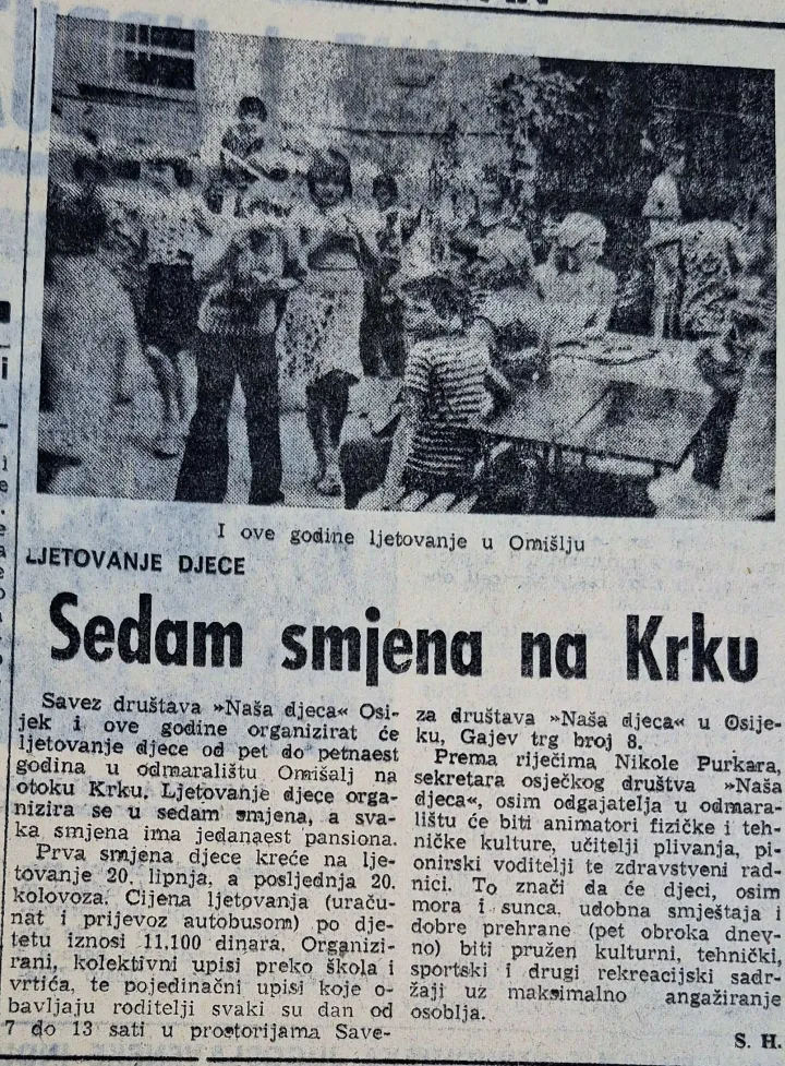 Ljetovanja osamdesetih - radnička odmarali&scaron;ta i sl.Osamdeset su bile godineArhiva, Glas Slavonije