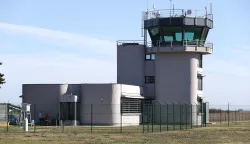 Klisa, 29. 10. 2025., Zračna luka Osijek, ZLO, Osijek airport, aerodrom, obilazak, Ivan Radić, Nata&scaron;a Trami&scaron;ak, radovi, rekonstrukcija, kontrolni toranj; ilustracija SNIMIO BRUNO JOBST