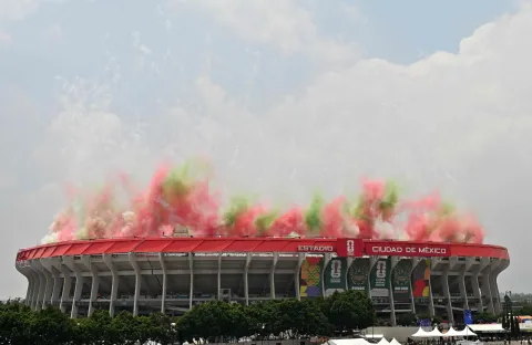 Fireworks explode during the opening ceremony ahead of the 2026 World Cup Group A football match between Mexico and South Africa at the Mexico City Stadium in Mexico City on June 11, 2026. (Photo by Mario Vazquez/AFP)