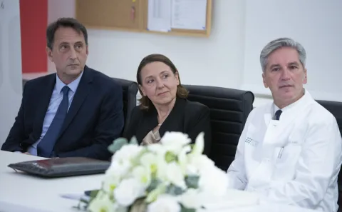 Zagreb, 12.06.2026. - Predstavljanje projekta uvođenja kućne hemodijalize koji će omogućiti bolesnicima s kroničnim zatajenjem provođenje hemodijalize u vlastitom domu. Na slici ministrica zdravstva Irena Hrstić.foto HINA/ Sa&scaron;a KOLJAN/ sk