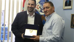 Osijek, 12. 06. 2026, Vijenac Ivana Me&scaron;trovića 26b, HVIDRA slavi 34. obljetnicu osnutka. Ivan Radić i Miljenko Kolobarić.snimio GOJKO MITIĆ