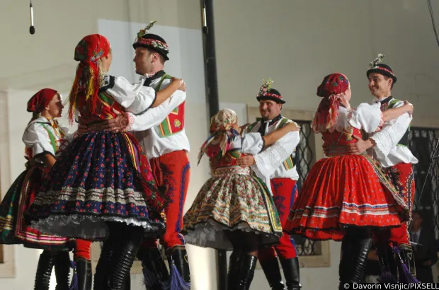22.07.2011. Zagreb - Na sceni Gradeca hrvatski iseljenici su u sklopu 45. Medjunarodne smotre folklora izveli pjesme i plesove. Gradiscanski HrvatirPhoto: Davor Visnjic/PIXSELL