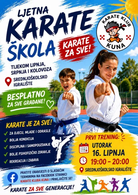 Ljetna &scaron;kola &ldquo;Karate za sve generacije&rdquo;