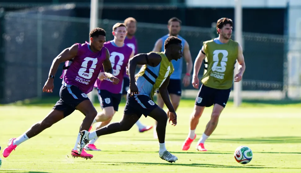 England's Bukayo Saka during a training session at Swope Soccer Village, Kansas Picture date: Saturday June 13, 2026. Photo: Bradley Collyer/PRESS ASSOCIATION