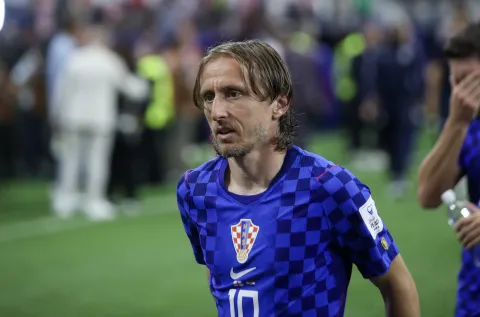 Dallas, 17.06.2026 - Utakmica 1. kola L skupine Svjetskoga nogometnoga prvenstva Engleska - Hrvatska. Na slici Luka Modrić na kraju utakmice.foto HINA/ Daniel KASAP/ ds