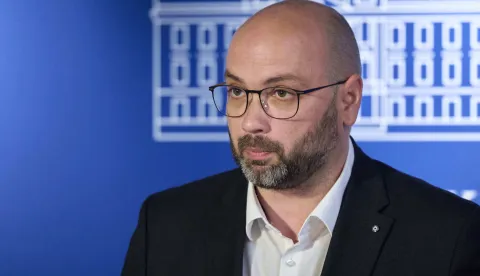 Zagreb, 18.06.2026. - Saborski zastupnik Ivica Baksa održao je u Hrvatskom saboru konferenciju za medije na temu "Prijedlog izmjena Ovr&scaron;nog zakona". Na fotografiji Ivica Baksa. foto HINA/ Edvard &Scaron;U&Scaron;AK